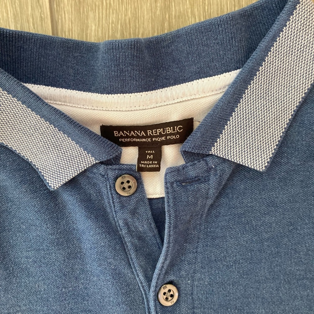 Banana Republic Blue Polo with Gray Trim - Picture 3 of 5